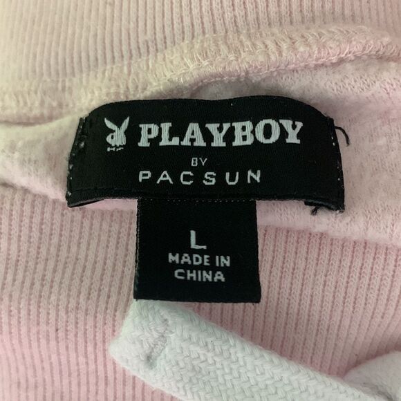 Playboy Pacsun Light Pink Terry cloth Skirt Drawstring y2k Stretch low Rise mini - Picture 2 of 8